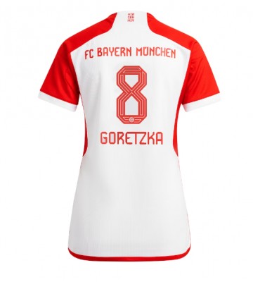 Bayern Munich Leon Goretzka #8 Replica Home Stadium Shirt for Women 2023-24 Short Sleeve